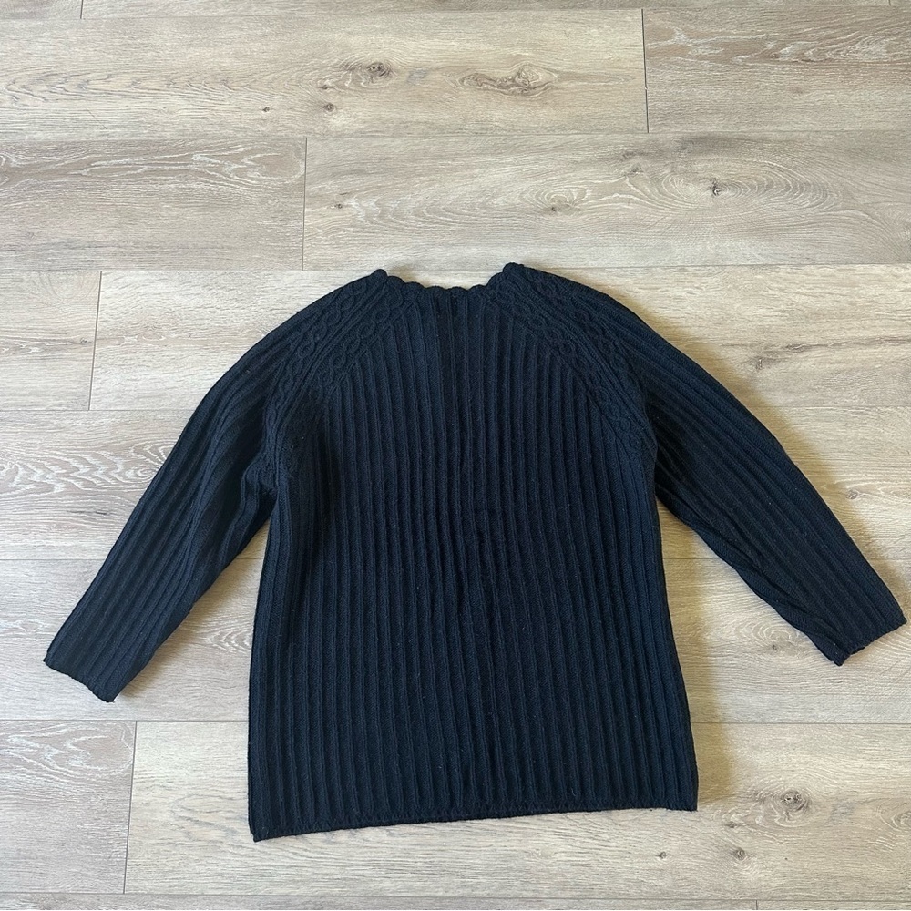 Vintage GAP Black Knit Wool Sweater M - Picture 4 of 4